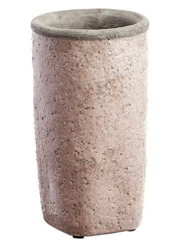 11"Hx6"D Stoneware Planter  Antique Pink (pack of 1)