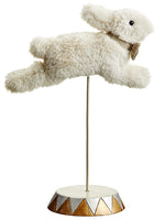 12" Circus Bunny Table Top  Beige Silver (pack of 2)