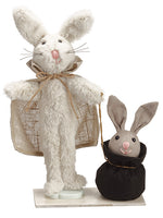 12" Circus Magician Bunny  Beige Silver (pack of 3)