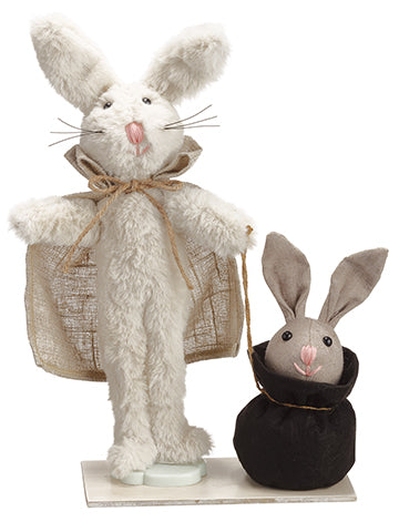 12" Circus Magician Bunny  Beige Silver (pack of 3)