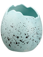 6.5" Ceramic Egg Vase  Blue (pack of 4)