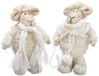 4.75" Knitting Mr. & Mrs. Sheep (2 Each/set) Cream (pack of 6)