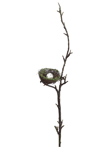 21" Bird's Nest Spray With Egg Brown (pack of 12)