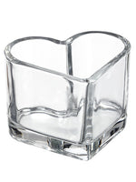 2.75"Hx3.75"D Heart Glass Vase Clear (pack of 6)