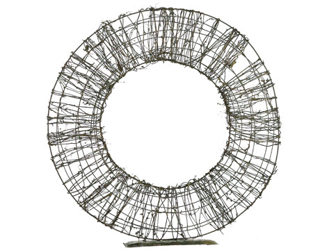 32"Dx35.5"H Twig Wreath on Stand Brown Green (pack of 2)
