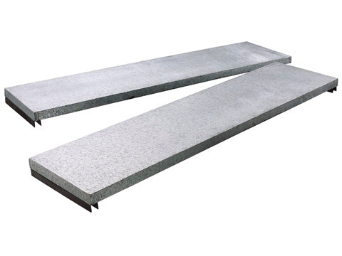 18"Wx60"L Galvanized Shelf (2 ea./Set) Galvanized Verdigris (pack of 1)