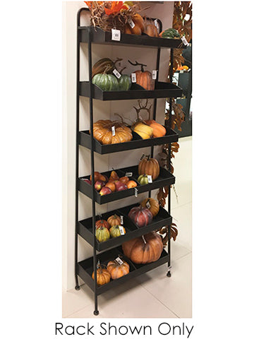 69.5"Hx11"Wx25.25"L Fruit Shelf Black (pack of 1)