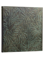 16"Wx16"L Tropical Leaf Metal Wall Decor Gray Green (pack of 2)
