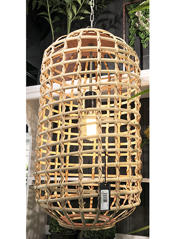 27"Hx13.75"D Hanging Lamp  NATURAL (pack of 1)