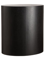 39.5"Hx23.5"Wx35.5"L Wood Oval Pillar Black (pack of 1)