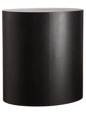 39.5"Hx23.5"Wx35.5"L Wood Oval Pillar Black (pack of 1)