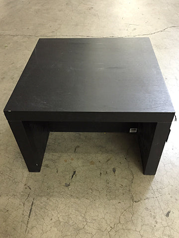 15.75"Hx23.5"Wx23.5"L Wood Table Black (pack of 1)