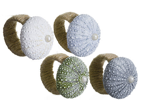 2.75" Shell Napkin Ring (4 Ea/set) Mixed (pack of 3)