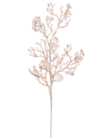 26.5" Twig Spray with Shell  Beige (pack of 12)