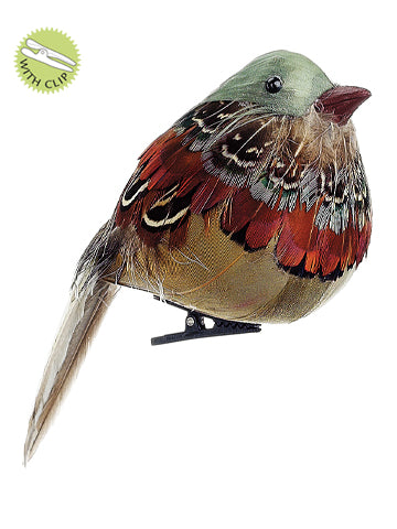 5" Fat Robin with Clip  Natural (pack of 12)
