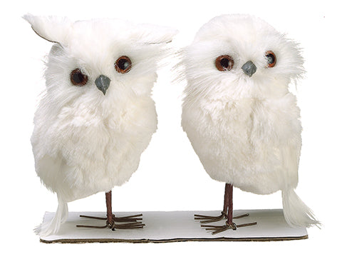 4.9" Snow Owl (2 ea/set)  White (pack of 6)