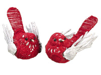 2" Assorted Laced Bird (2 ea./set) Red (pack of 6)
