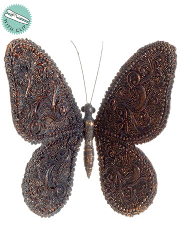 5"Wx6.5"L Butterfly w/Clip  Bronze (pack of 12)