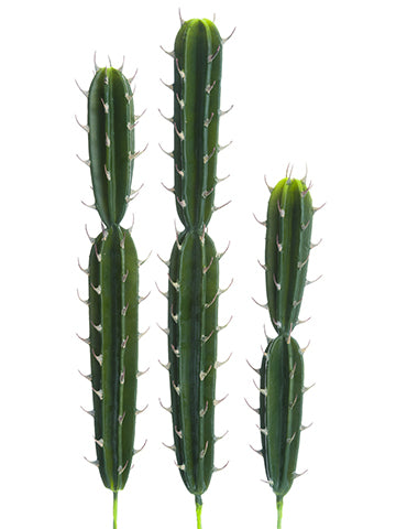 17.5" - 25.5" Soft Peruvian Cactus (3 Assorted/set) Green (pack of 3)