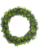 14" Succulent Garden Wreath  Green Burgundy (pack of 1)