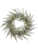 24" Succulent Wreath  Green Frosted (pack of 1)