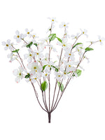 26" Dogwood Bush x7  White (pack of 6)