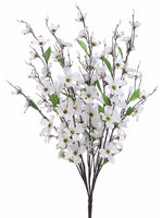 27" Dogwood Bush x5  White (pack of 12)