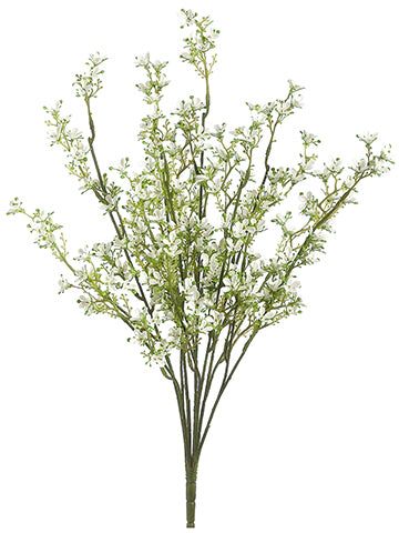 21" Mini Flower Bush x7  Cream White (pack of 12)