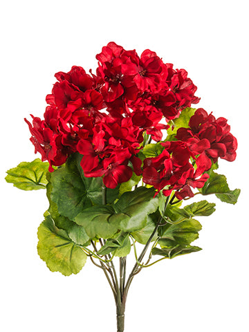 18.5" Water Resistant Geranium Bush x9 Red (pack of 12)