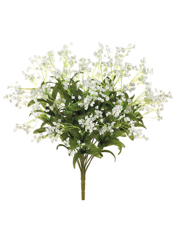 19" Baby's Breath Bush x18  White (pack of 12)