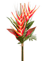 30.5" Heliconia/Grass Drop in Bundle Red Green (pack of 6)