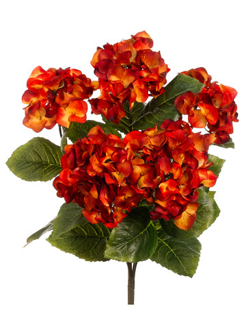 19.5" Hydrangea Bush x5  Rust (pack of 6)