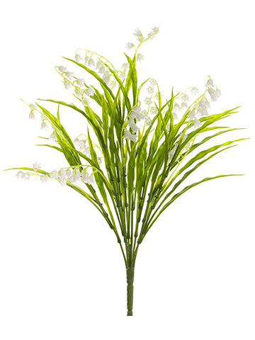 15" Lily of The Valley Bush x8 White (pack of 24)