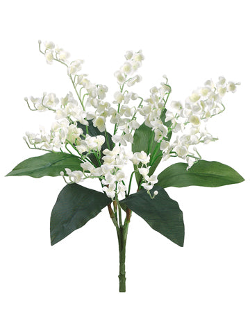 16" Lily of The Valley Bush x3 with 132 Flowers White (pack of 12)