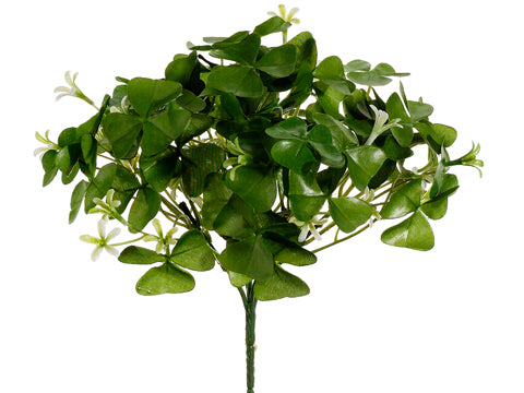 9" Clover Flower Bush  White (pack of 12)