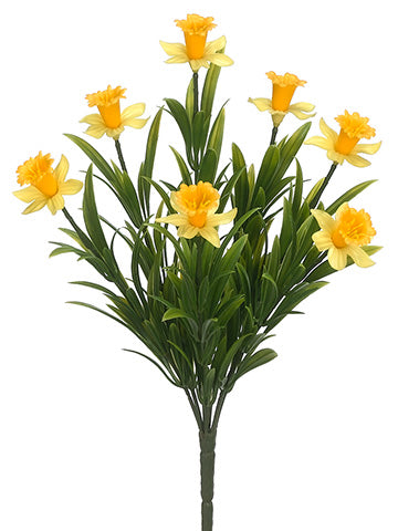 13.5" Narcisscus Bush x5  Yellow (pack of 12)