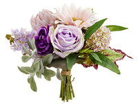 11" Rose/Sunflower/Protea Bouquet Pink Lavender (pack of 4)