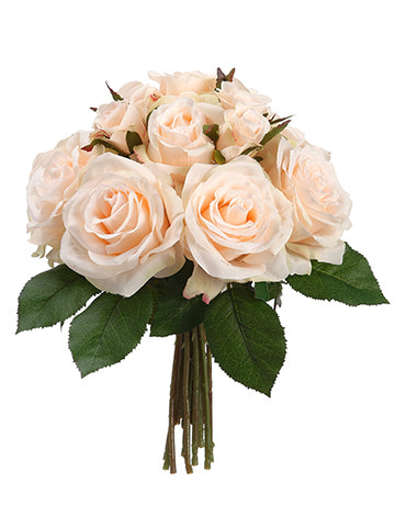 11.5" Rose Bouquet  Peach Cream (pack of 6)