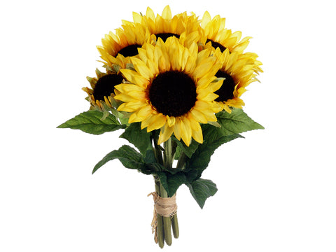 16" Sunflower Bouquet x6  Yellow (pack of 6)