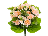 18" Rose Bush x36  Peach (pack of 6)