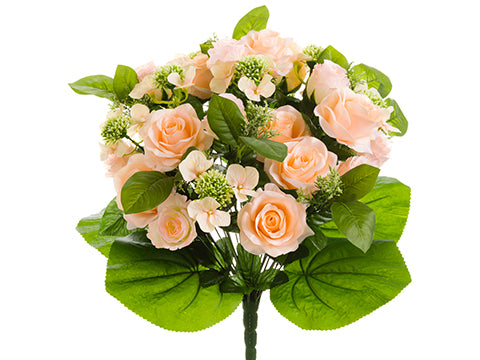 18" Rose Bush x36  Peach (pack of 6)