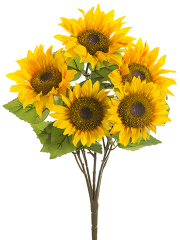 21.5" Sunflower Bush  Yellow Gold (pack of 6)