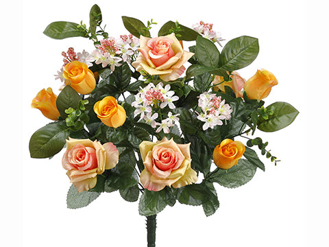 17" Rose/Phlox Bush x23  Peach (pack of 6)