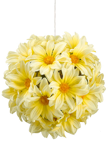 7" Daisy Kissing Ball  Yellow (pack of 12)