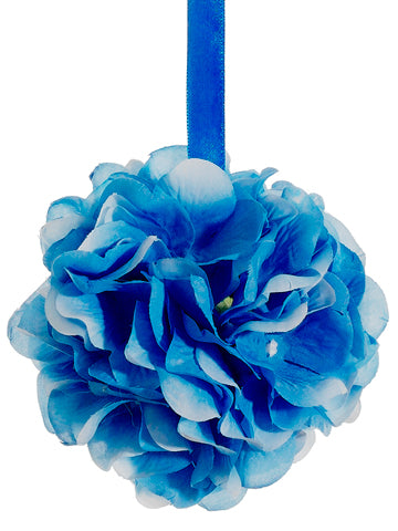 4" Hydrangea Kissing Ball  Blue (pack of 12)