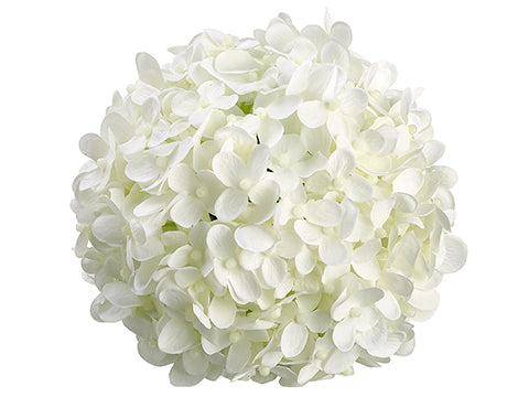 6" Hydrangea Kissing Ball  White (pack of 4)