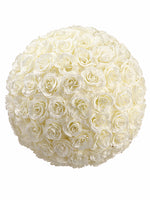18" Rose Ball  Cream (pack of 2)