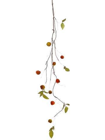 53" Mixed Chestnut Garland  Orange Olive Green (pack of 12)