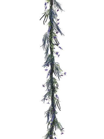 6' Lavender/Fern Garland  Lavender Purple (pack of 6)