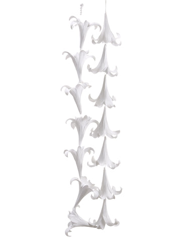 65" Trumpet Lily Garland  White (pack of 6)